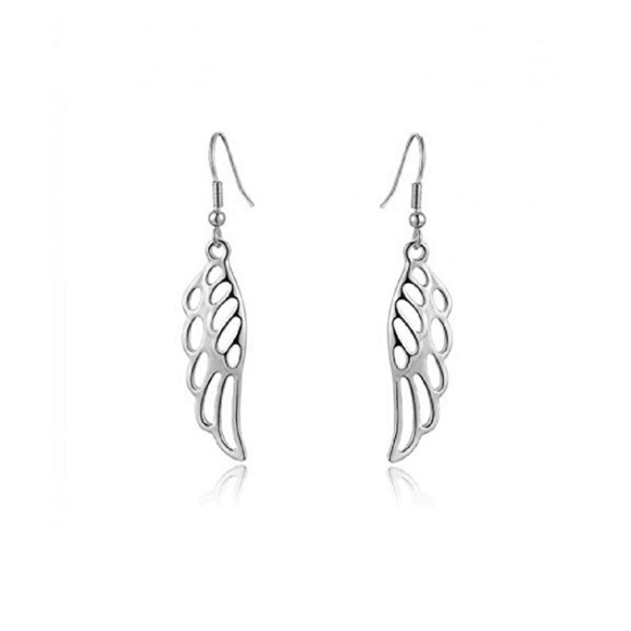 Elegant Angel Wing Drop Earrings - Picture 4 of 5